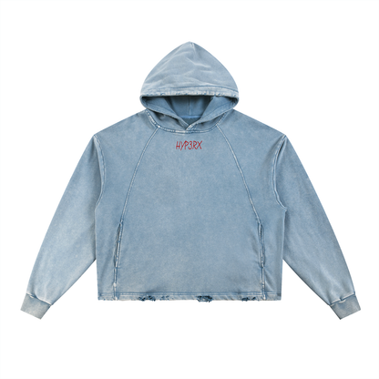 HYP3RX Frayed-Hem Hoodie