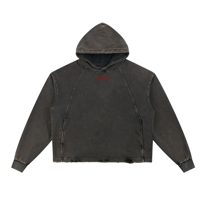 HYP3RX Frayed-Hem Hoodie