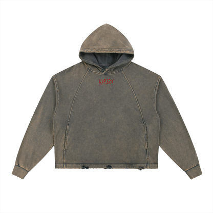 HYP3RX Frayed-Hem Hoodie