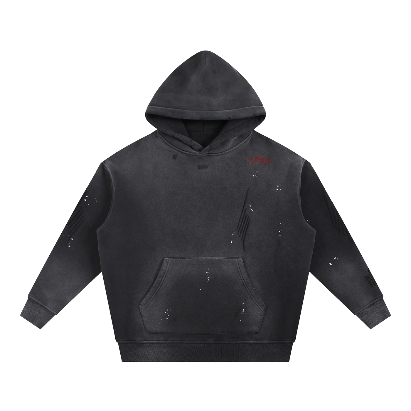 HYP3RX Frayed Fleece Hoodie